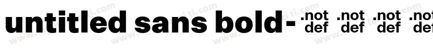 untitled sans bold字体转换